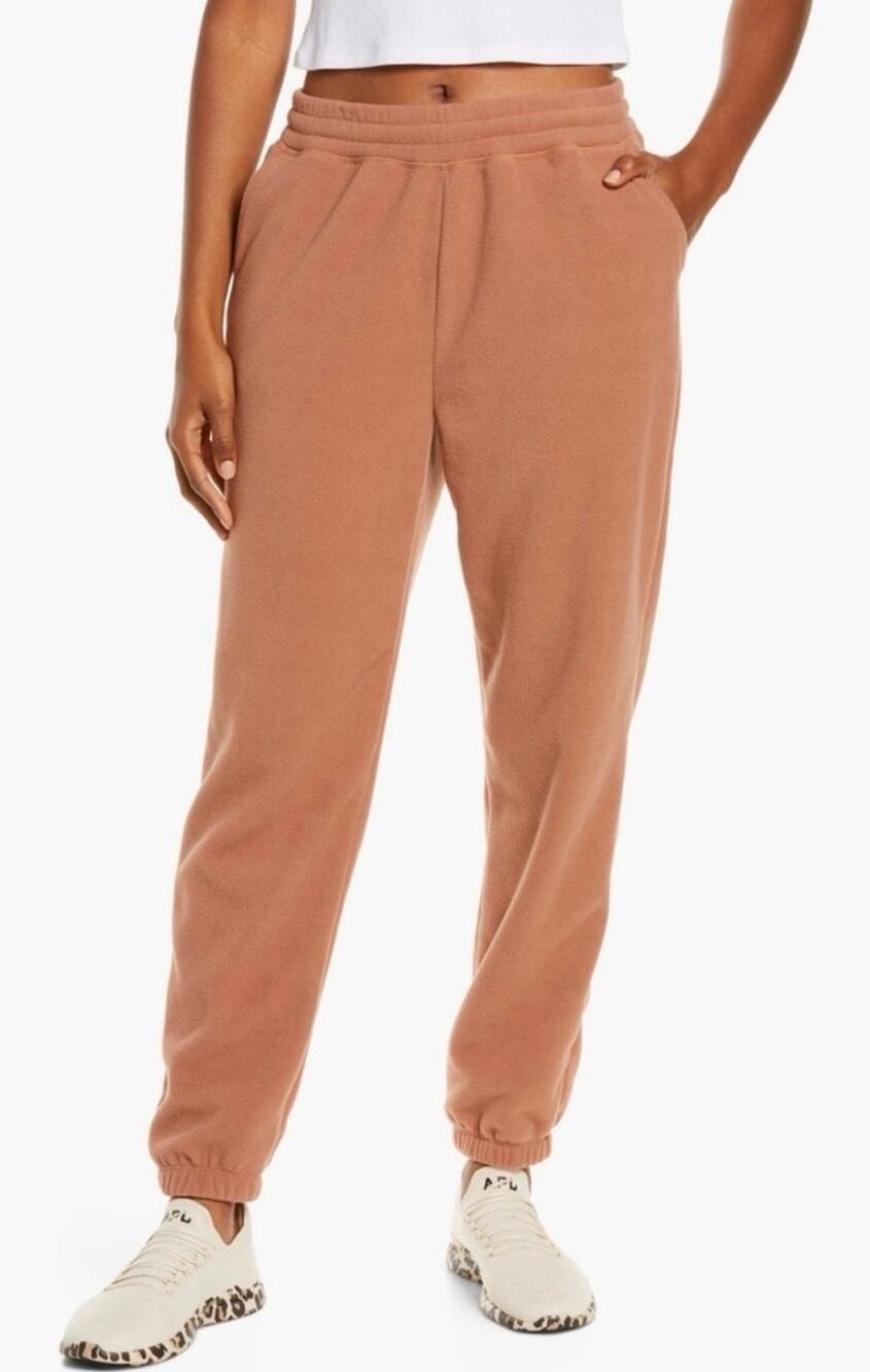 Beyond Yoga Poler Fleece Sweatpant Sepia Brown XL Casual Cozy Lounge Pant NWT